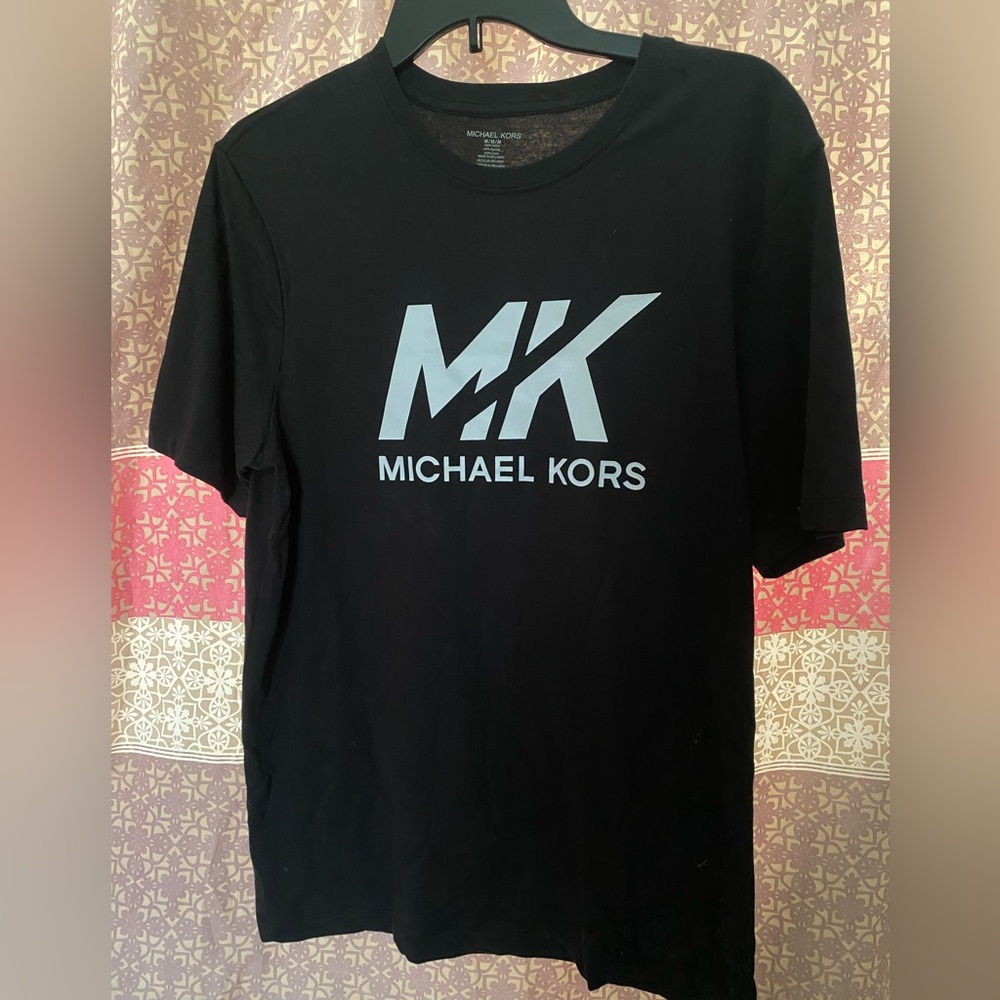 Michael Kors graphic tee Mens M Black and white short Sleeved
